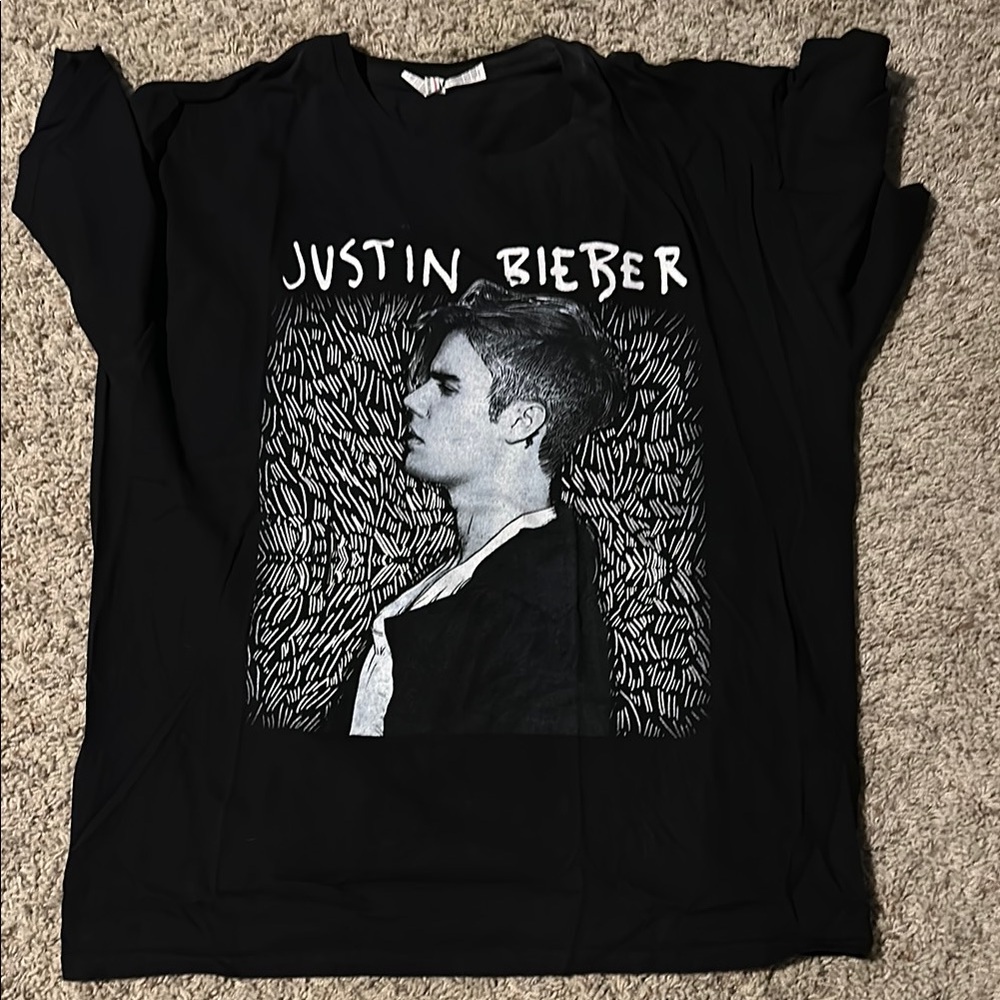 Justin Bieber Black Graphic T-Shirt